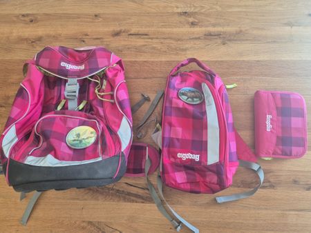 Ergobag Cubo Schulrucksack Set *Pink Bär* mit Zubehör, Top!