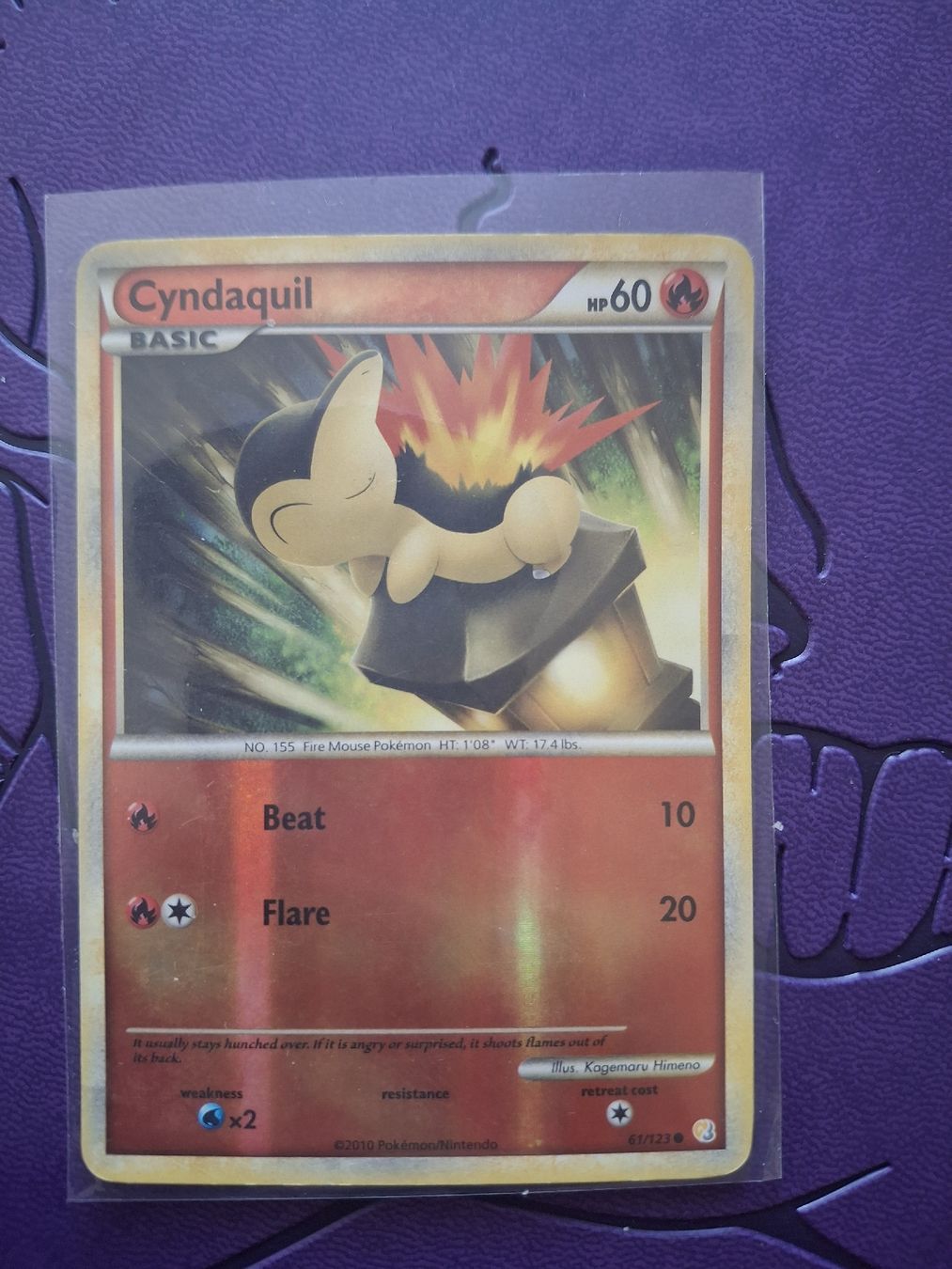 Pokémon Sammelbilder & Trading cards: Cyndaquil Reverse holo 61/123 – Gebraucht aus Münsingen von ama_9cdk