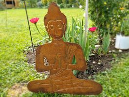 Buddha Gartenstecker Rost H58cm