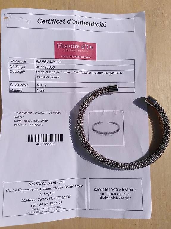 Bracciali & Braccialetti: Bracciale in acciaio bianco – Usato da Sessa venduto da uza_x5jm 1