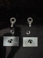 2 Boucles de ceinture compétition avec platine à souder
