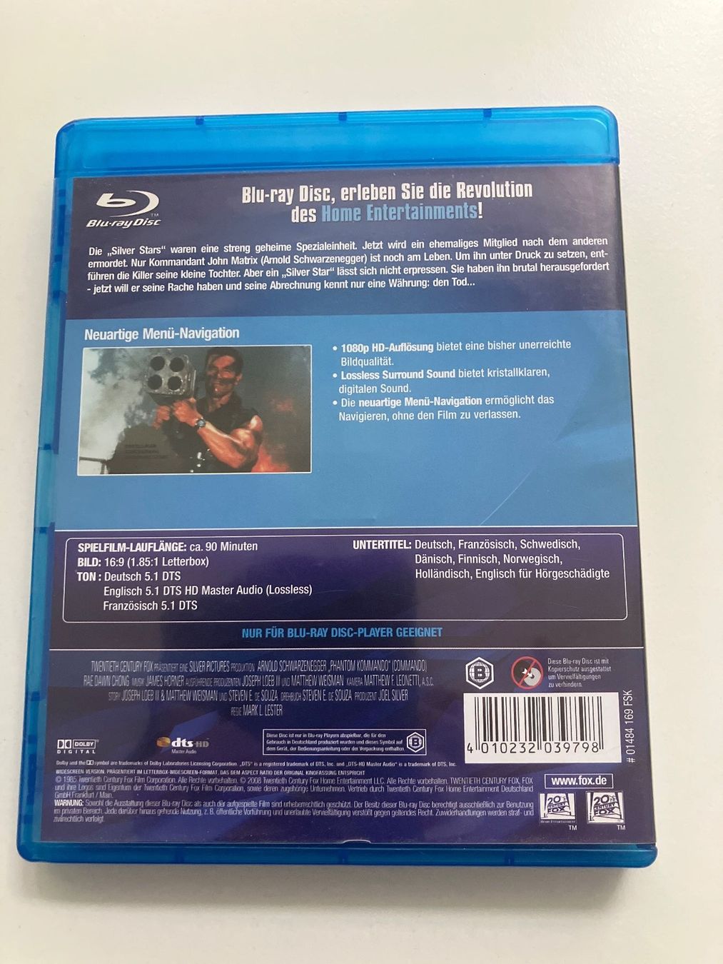 Tous les DVDs: Phantom Kommando [Blu-ray] Schwarzenegger, Arnold – D'occasion à Arbon par Sugofresser 1
