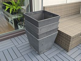 Blumentöpfe ECOPOTS Rotterdam 4 Stk. guter Zustand 40x40x35