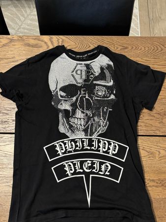 Philipp Plein T-Shirt Grösse L schwarz mit Skull Print