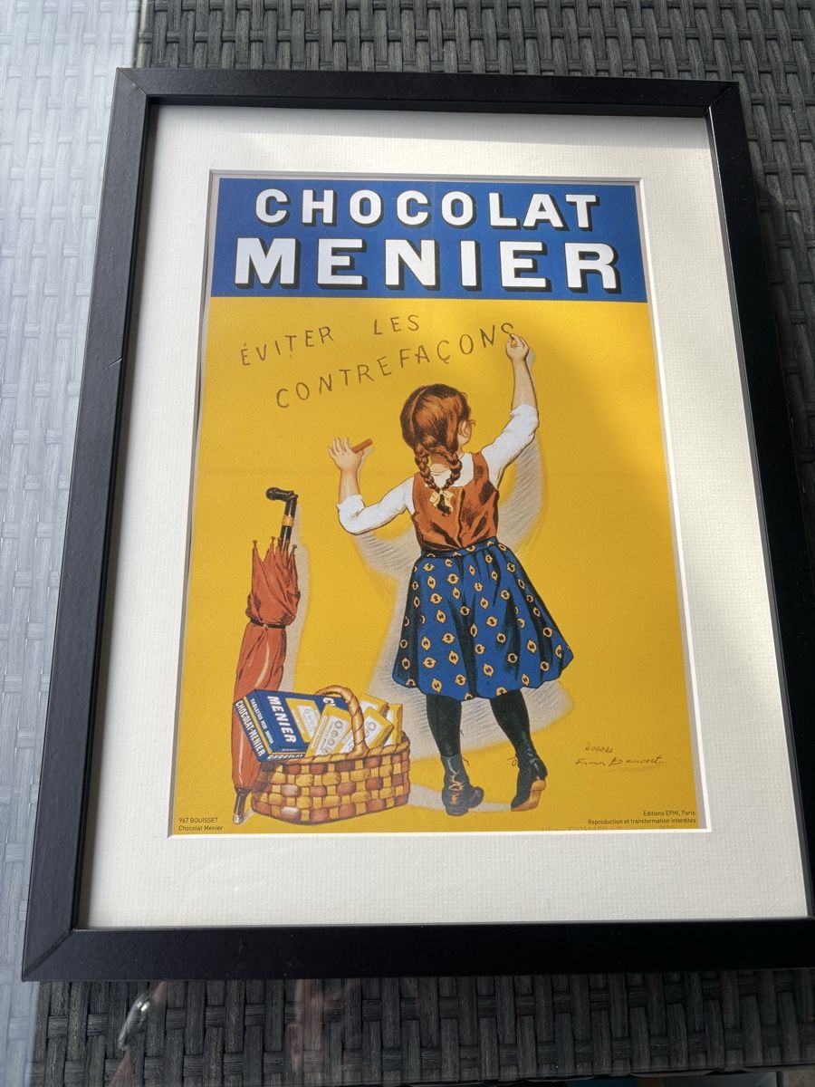 Foto & Immagini: Affiche Chocolat Menier, encadrée, vintage. – Nuovo (secondo la descrizione) da Corsier GE venduto da Bicio66 1