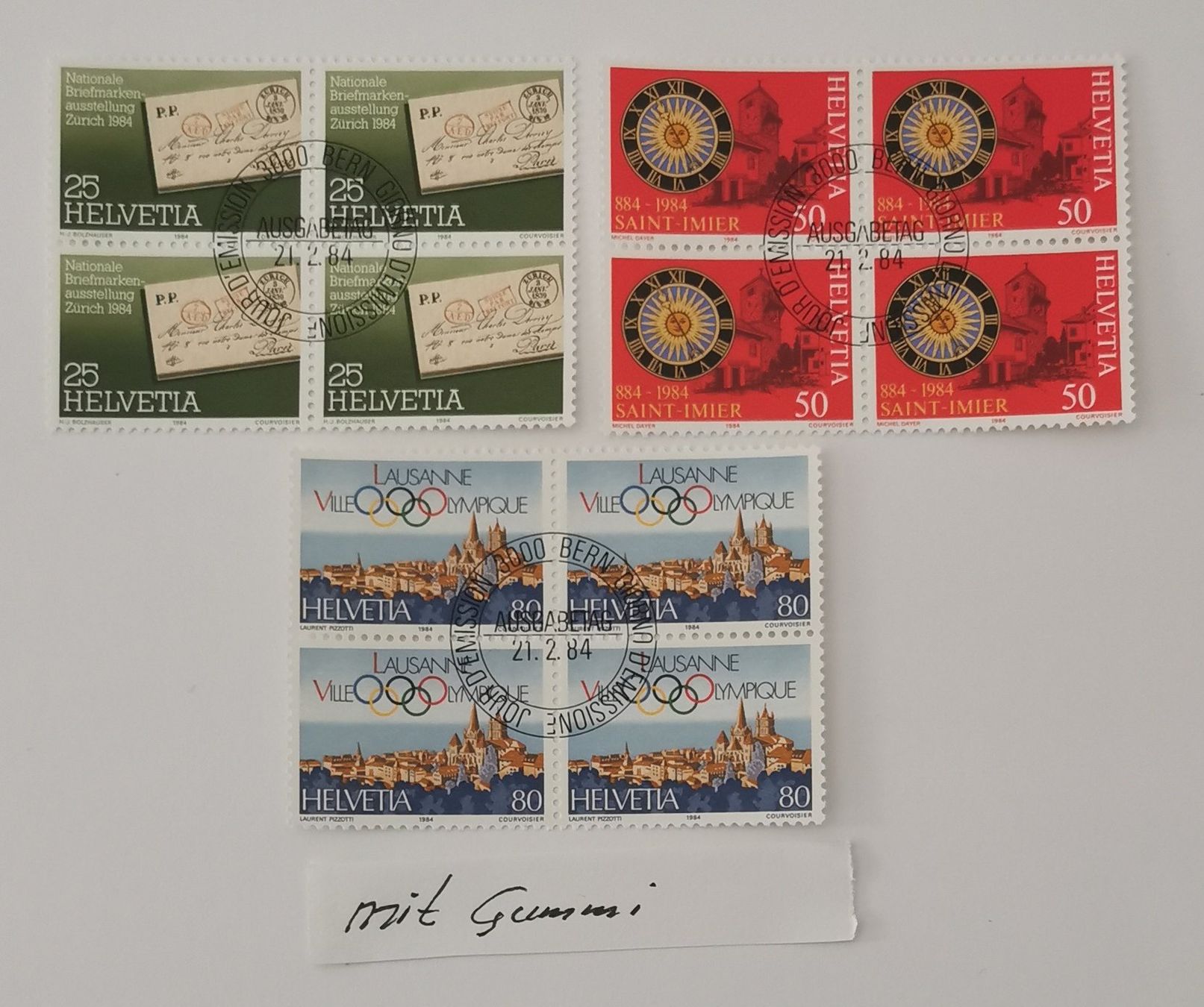 Tous les timbres: 1984 – Neuf (Voir description) à Aadorf par Chnorli-Furz