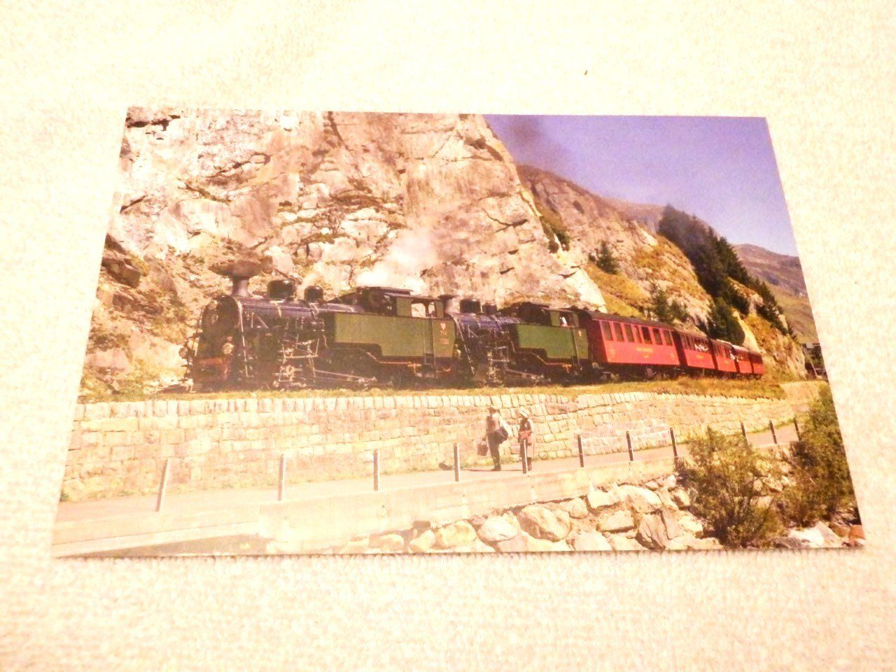 Cartoline postali: 3 Ansichtskarten, Dampfbahn, Furka-Bergstrecke mit Broschüre – Usato da Ueberstorf venduto da dinbau 3