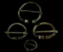Roman bronze Penannular brooch group (3rd-4th century AD).