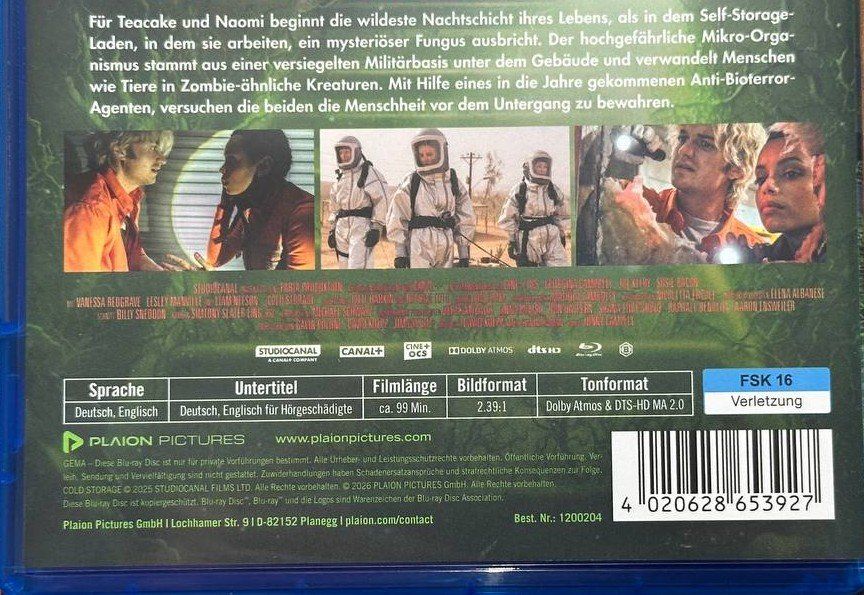 Tutti i DVDs: Action-Thriller Cold Storage Blu-ray – Usato da Beringen venduto da Mantafisch1 2