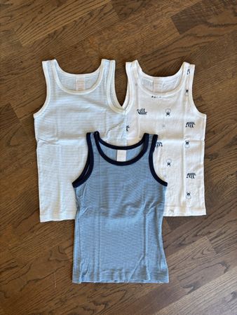 3-er Set Unterhemden Schiesser 116 blau Jungen