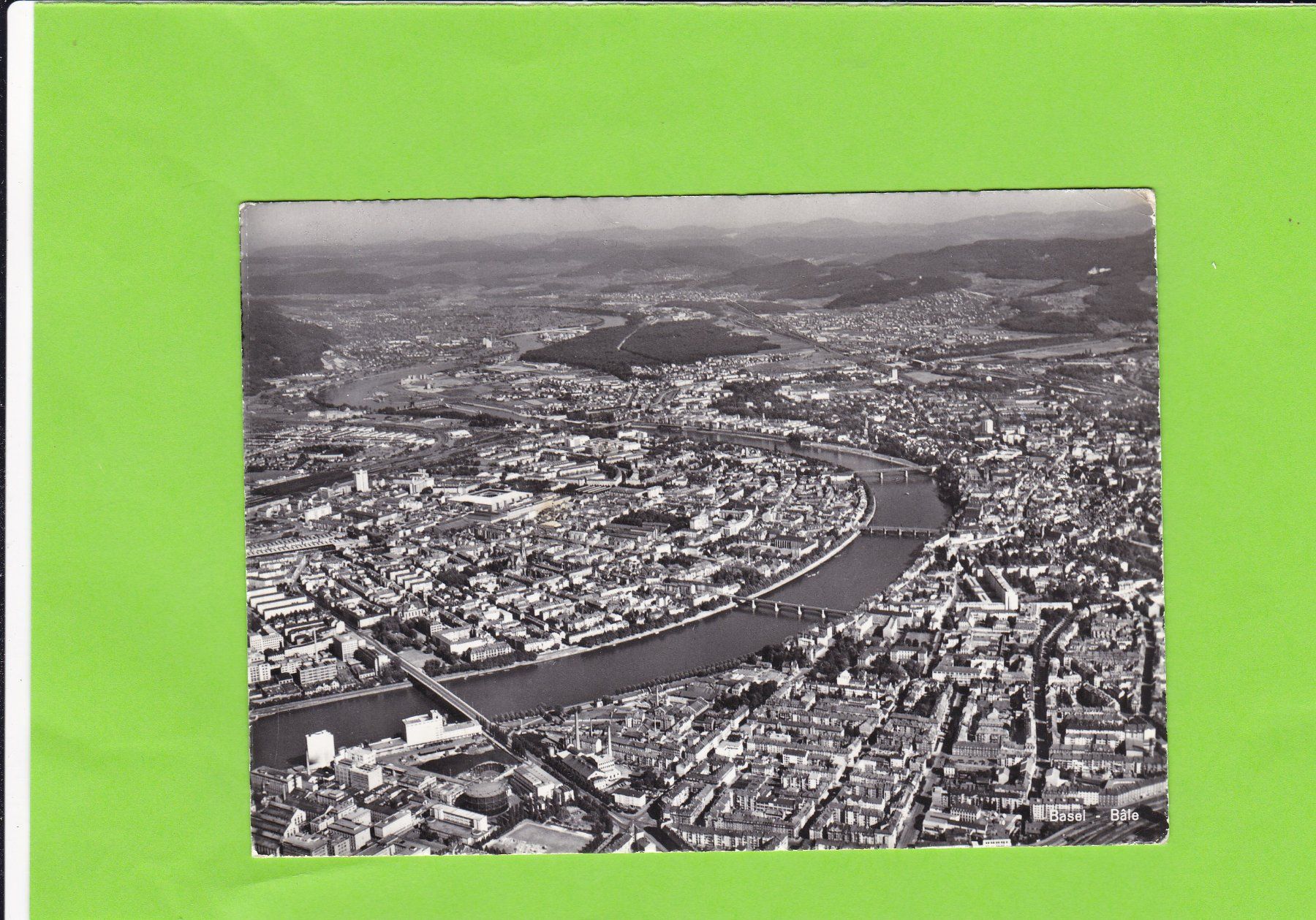 Cartoline postali: Basel-Flugaufnahme – Usato da St. Peterzell venduto da neckertal