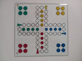 Brettspiel Glas Eile mit Weile - Mensch ärgere Dich nicht