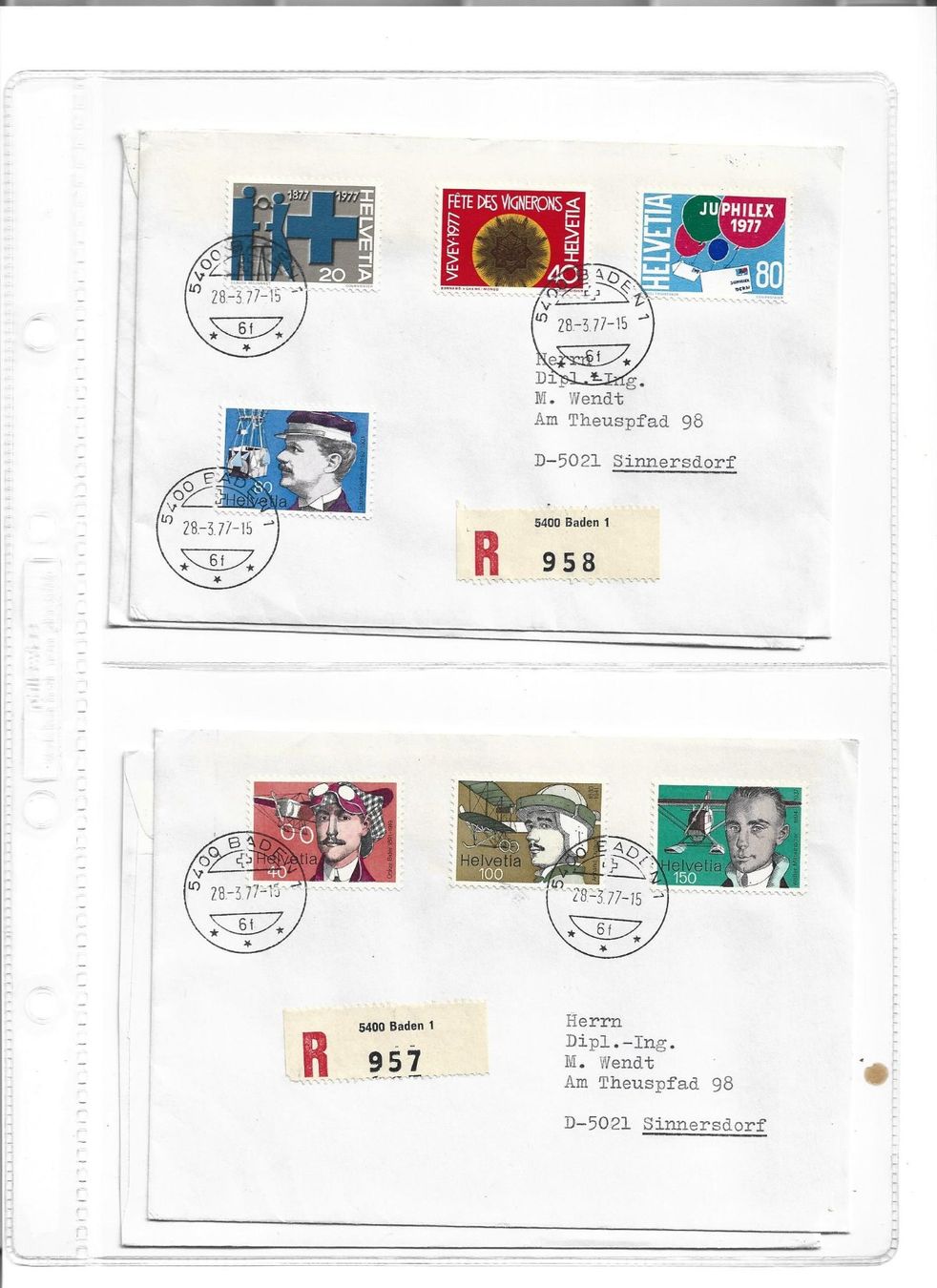 Alle Briefmarken: 10 lettres 10 Buchstaben – Gebraucht aus Delemont von toutdubon11 3