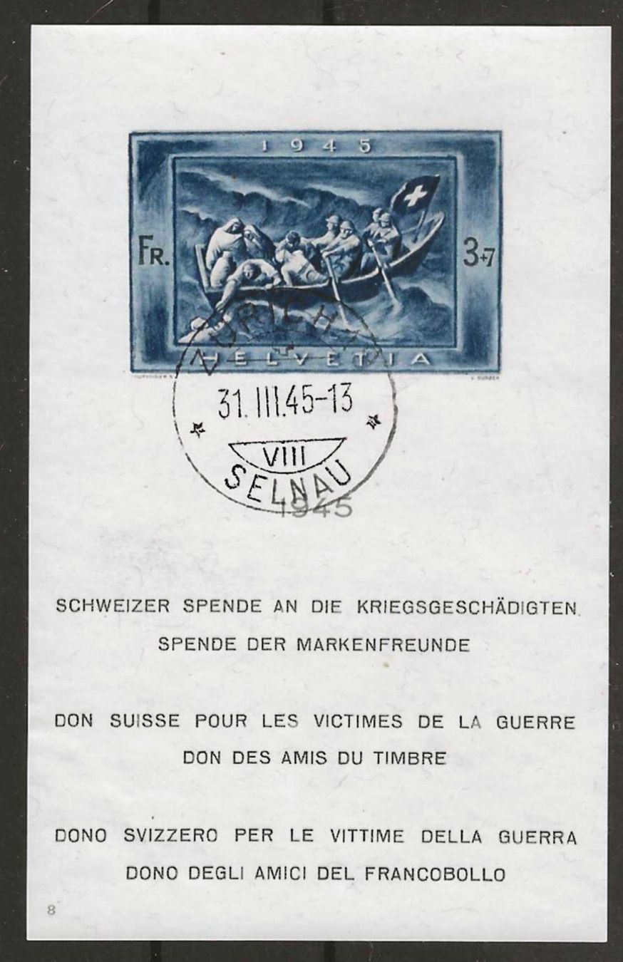 Tutti i francobolli: 1945 : Kriegs - Spendeblock W21 – Usato da Gümligen venduto da Geniusbuy