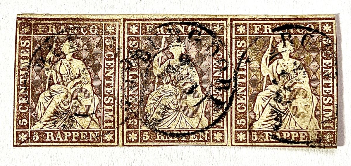 Tous les timbres: Strubel 22D dreierstreiffen – D'occasion à Basel par G.SALE.2