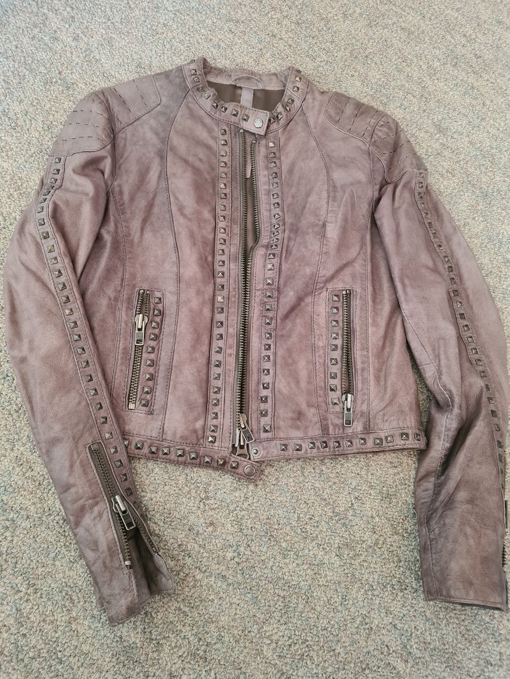 Giacche: MILESTONE LEDERJACKE TAUPE GR.38 – Nuovo (secondo la descrizione) da Adlikon venduto da jahr01