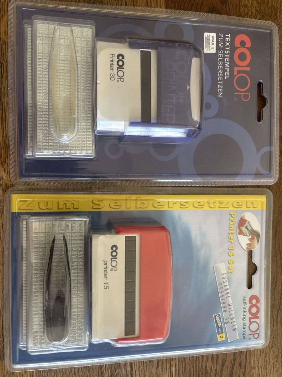 Timbri: COLOP Textstempel Printer 30 und 15 im Set – Nuovo (secondo la descrizione) da Aetingen venduto da pat_ykl9