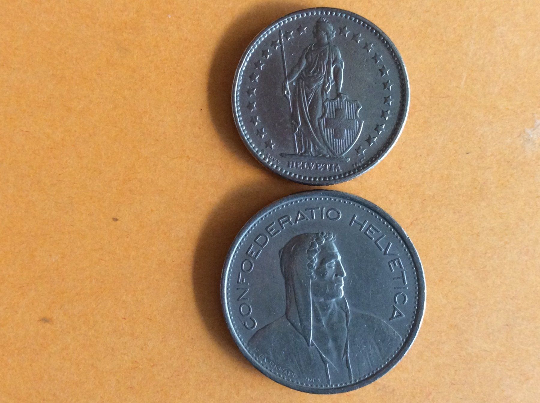 Toutes les monnaies: 5 + 2 francs  1968 – D'occasion à Genève par pie_fh2d 1