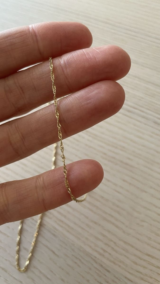 Ketten: Chaîne en or 9ct maille Singapour 43,5cm – Gebraucht aus Satigny von Pauline_1987 3