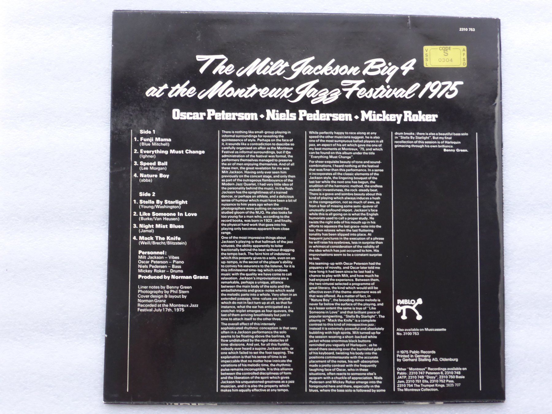 Vinyles: VINYL  LP  MILT JACKSON – D'occasion à Küssnacht am Rigi par Sunnestrahl 3