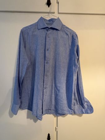Camicia lino e cotone uomo Taglia 41 estate Fresca Nuova