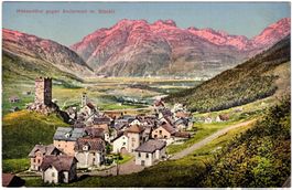 HOSPENTHAL gge. ANDERMATT mit STÖCKLI (im Sommer) ca. 1910