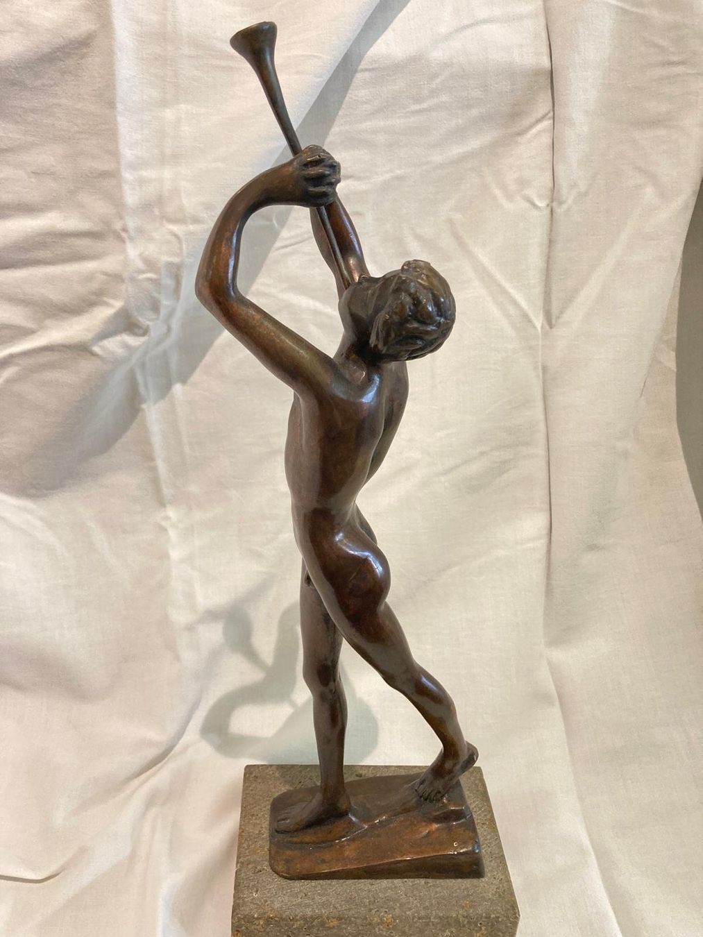 Sculture & Statue: Bronze figurale Skulptur "Flötenspieler" – Usato da Niederhelfenschwil venduto da Chleeblatt1938