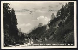 Fribourg, Pont du Gotteron, après la ca