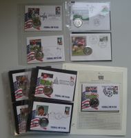 1994, 20 NUMISBRIEFE der WM USA (MÜNZBRIEFE) gute KOLLEKTION