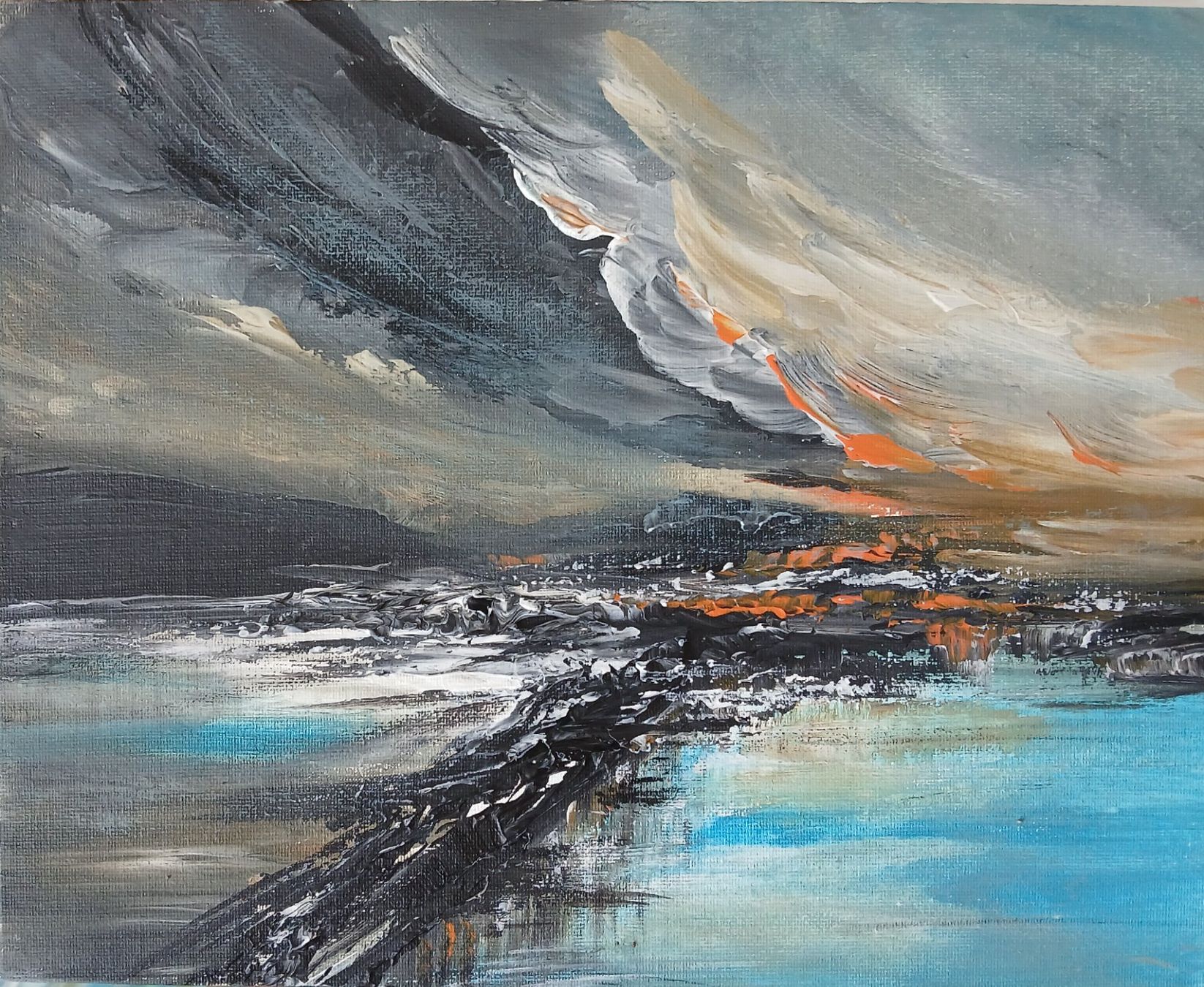 Dipinti: Landschaft mit Texturen 30x20cm – Nuovo e nell'imballaggio originale da Beinwil am See venduto da Superchance 2