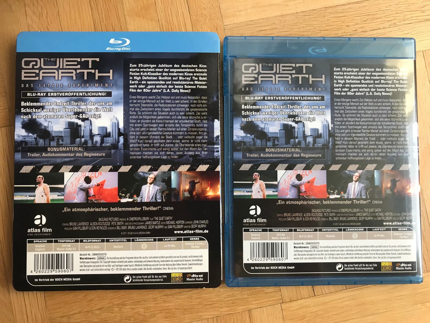 Tutti i DVDs: The Quiet Earth - mit Slipcover - Blu-ray – Nuovo (secondo la descrizione) da Zürich venduto da Malcom 2