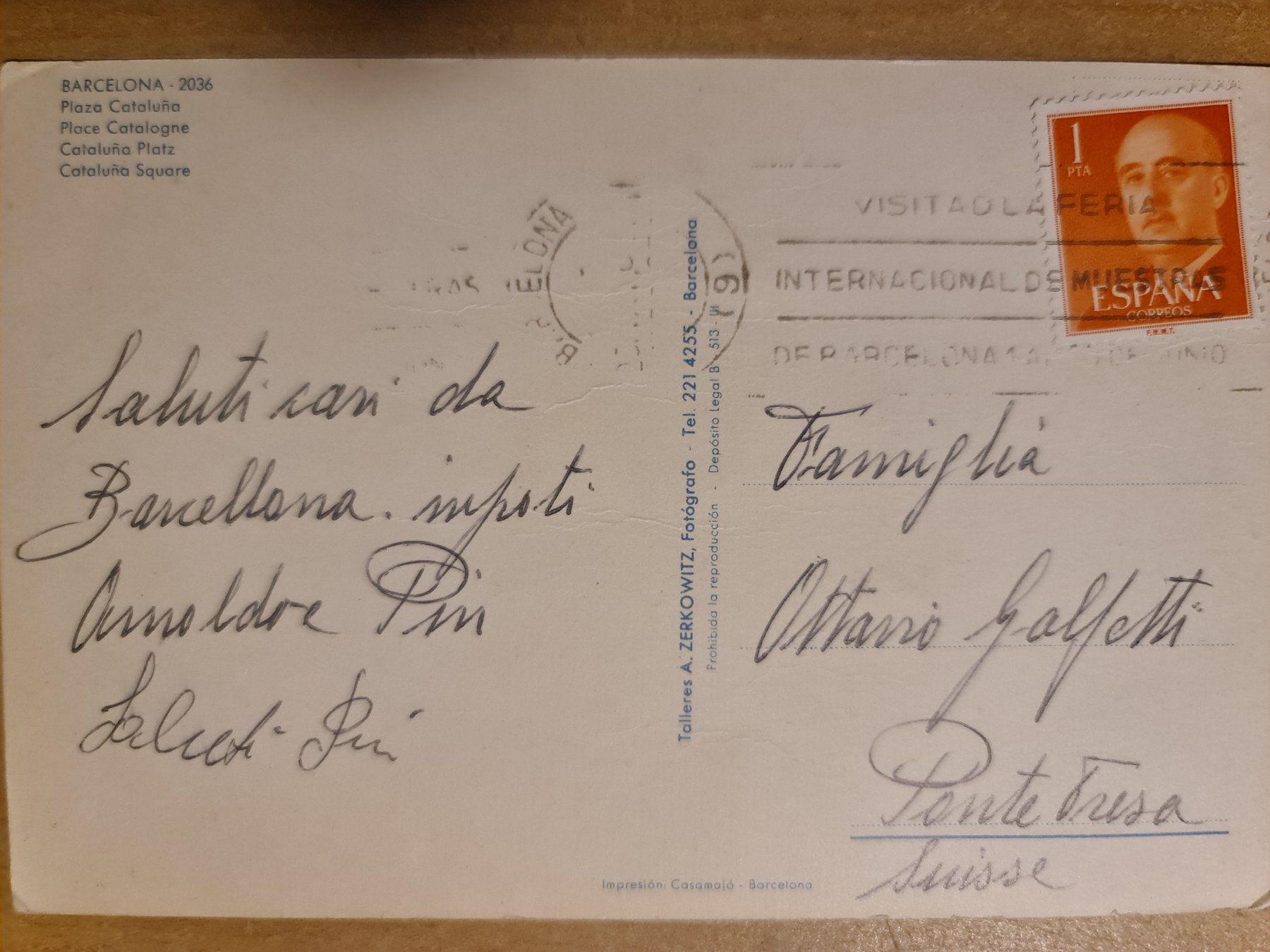Cartoline postali: Ansichtskarte Plaza Catalunya Barcelona Spanien – Nuovo (secondo la descrizione) da Dintikon venduto da Vexi 1