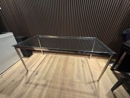 Quatro Pfister Glas Chrom Metall Tisch guter Zustand