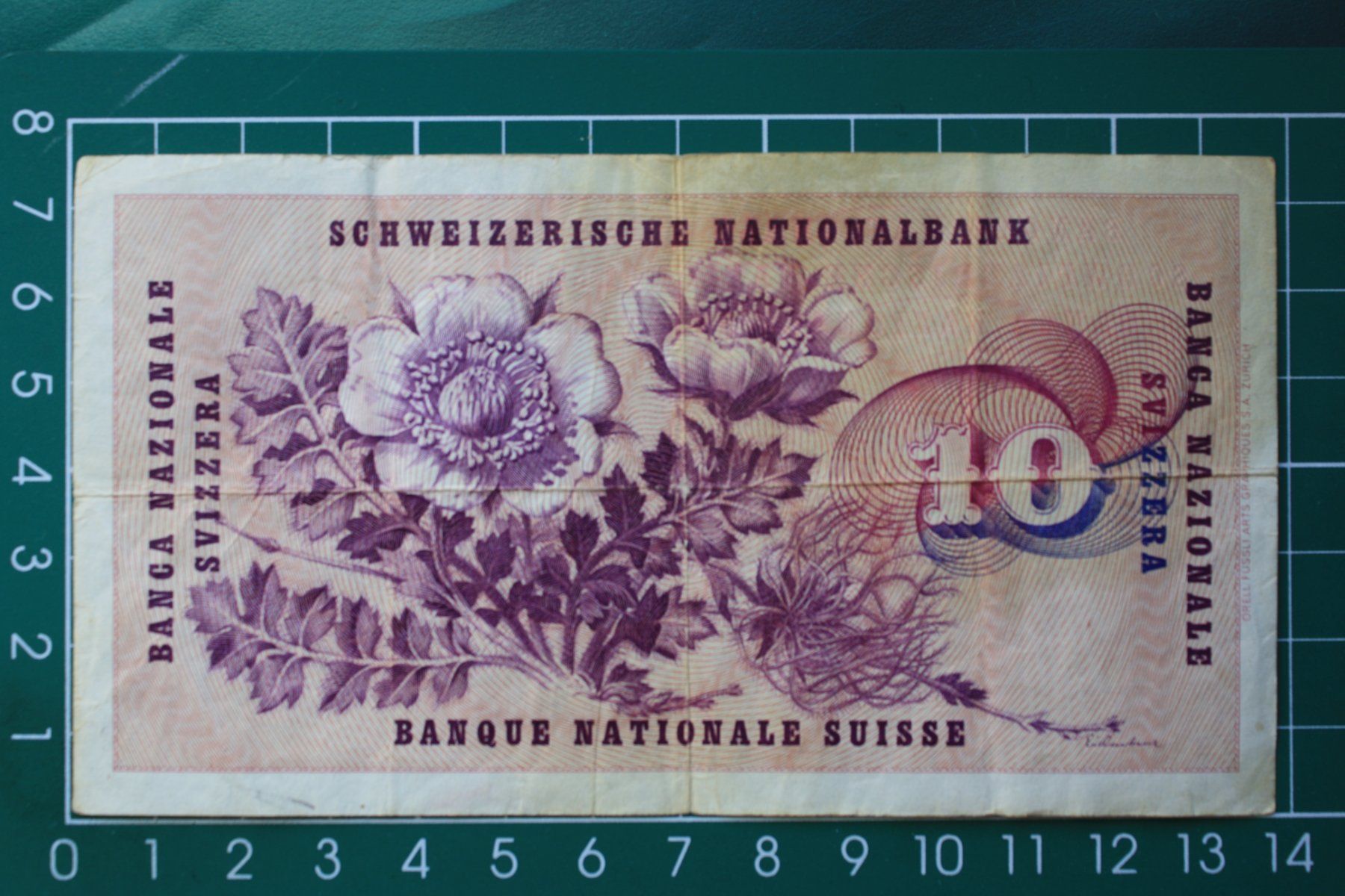 Banknoten: gottfried keller banknote 10 franken 1959 – Gebraucht aus Laupen BE von Gufi57 1