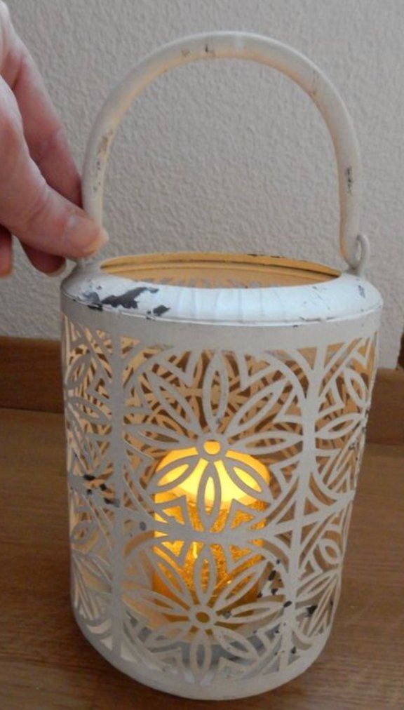 Lanterne: Laterne Metall shabby chic-Stil zum Hängen oder Stellen – Nuovo (secondo la descrizione) da Jona venduto da simongarden