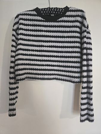 QS by s.Oliver Pullover, Grösse L, Schwarz/Weiss Top