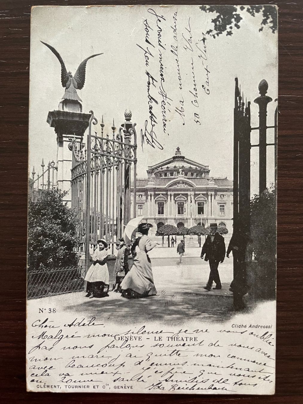Cartoline postali: GENÈVE Le Théatre, animée, 1905 – Usato da Wald ZH venduto da TLILEF