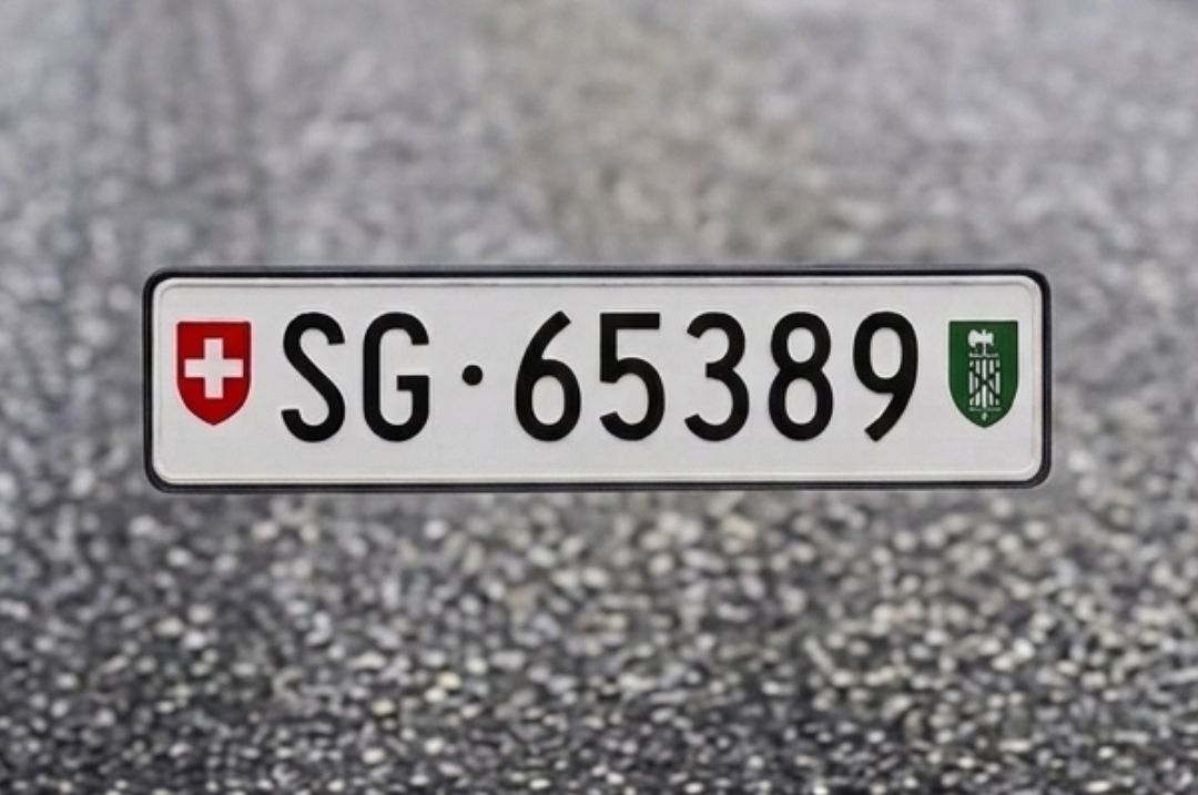 Schilder: Autonummer Kontrollschild SG  – Gebraucht aus Flums von 19KIMA81