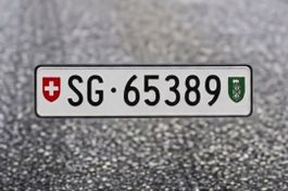 Autonummer Kontrollschild SG 
