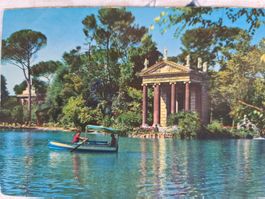 Ansichtskarte Rom Villa Borghese - der See