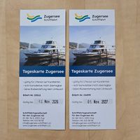 2 Tageskarten für den Zugersee