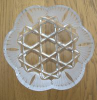 Schale Kristall, Vintage, Durchmesser 15cm, Höhe 5cm