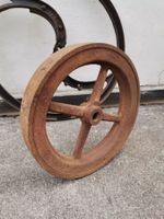 Gusseisenrad, Metallrad, Eisenrad, Flachriemen, Transmission