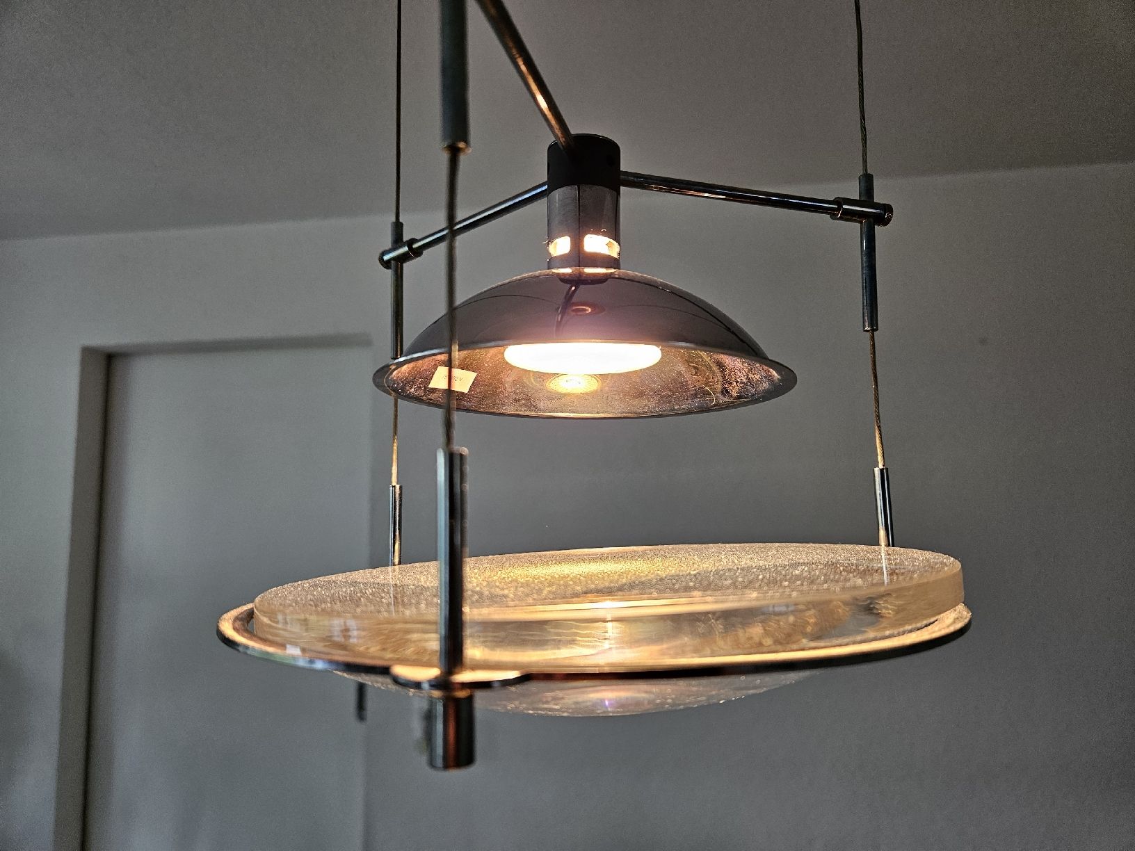Lampadari & plafoniere: Hängeleuchte Metall Glas; Deckenlampe Retro Design – Usato da Kreuzlingen venduto da chr_pfn9 5