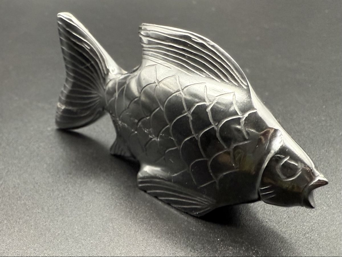 Figurines: Fisch aus Stein oder Metall, Vintage – D'occasion à Lamone par LaCantinaMagica 2
