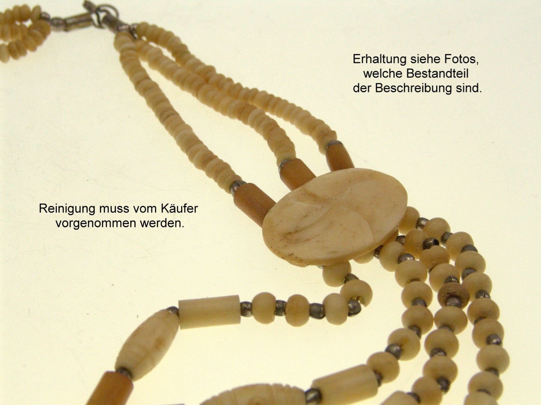 Catenine: Massive schöne Ethno – Knochen Kette – Usato da Langenthal venduto da Sammlungs_aus 4