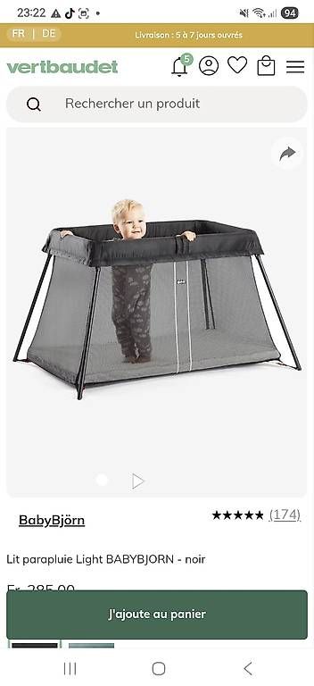 Betten: Lit Babybjorn noir – Gebraucht aus Nyon von ste_djr5 1