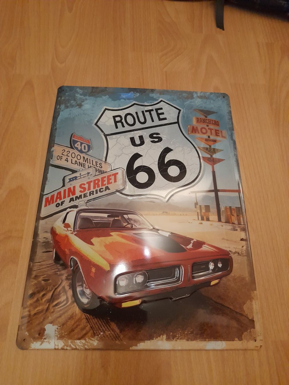 Insegne: Route 66 U.S.A. Blechschild – Nuovo (secondo la descrizione) da Lustmühle venduto da chevi03 3