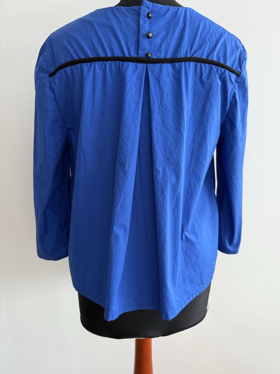 Blusen: Blaue Bluse Grösse S mit Kellerfalte – Neu (gemäss Beschreibung) aus Hergiswil NW von Labello01 1