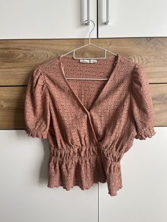 Damen Bluse Rosa Grösse S Bershka